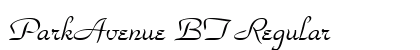 ParkAvenue BT Regular Font ParkAvenue BT Regular Font Preview