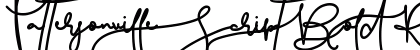 Pattersonville Script Bold Regular Font Pattersonville Script Bold Regular Font Preview