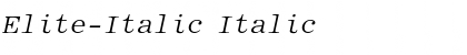 Download Elite-Italic Font
