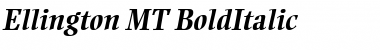 Ellington MT BoldItalic Font