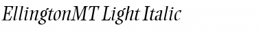 EllingtonMT-Light LightItalic