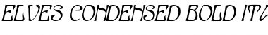 Elves-Condensed Bold Italic Font