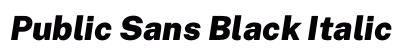 Public Sans Black Italic Font Public Sans Black Italic Font Preview