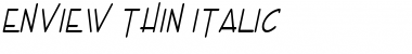 Enview Thin Italic Font