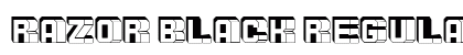 Razor Black Regular Font Razor Black Regular Font Preview