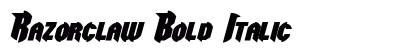 Razorclaw Bold Italic Font Razorclaw Bold Italic Font Preview