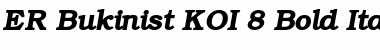 ER Bukinist KOI-8 Bold Italic Font