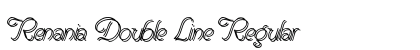 Renania Double Line Regular Font Renania Double Line Regular Font Preview
