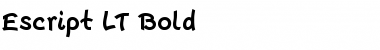 Escript LT Regular Bold Font