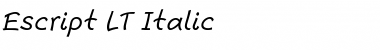 Escript LT Regular Italic Font