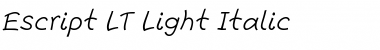 Escript LT Light Italic