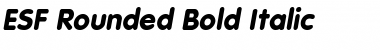 ESF-Rounded Bold-Italic Font