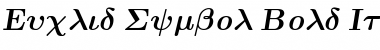 Euclid Symbol Bold Italic Font