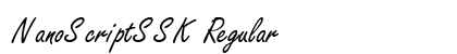 NanoScriptSSK Regular Font NanoScriptSSK Regular Font Preview