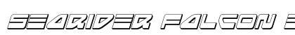 Searider Falcon 3D Italic Italic Font Searider Falcon 3D Italic Italic Font Preview