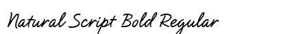 Natural Script Bold Regular Font Natural Script Bold Regular Font Preview