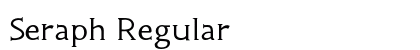 Seraph Regular Font Seraph Regular Font Preview