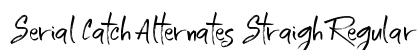 Serial Catch Alternates Straigh Regular Font Preview Serial Catch Alternates Straigh Regular Font Preview