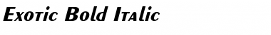 Exotic-Bold Itlc Italic Font