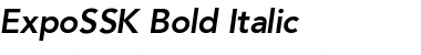ExpoSSK Bold Italic Font