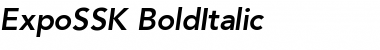 ExpoSSK BoldItalic Font