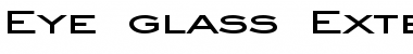 Eye glass Extended Bold Font