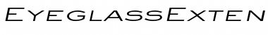 EyeglassExtended Italic Font