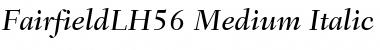 FairfieldLH56-Medium MediumItalic Font