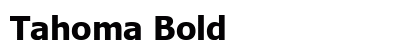 Tahoma Bold Font Preview Tahoma Bold Font Preview