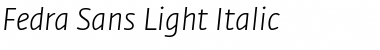 Fedra Sans Light Italic Font