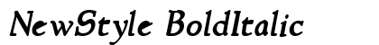 NewStyle BoldItalic Font NewStyle BoldItalic Font Preview