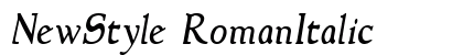 NewStyle RomanItalic Font NewStyle RomanItalic Font Preview