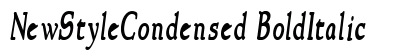 NewStyleCondensed BoldItalic Font NewStyleCondensed BoldItalic Font Preview