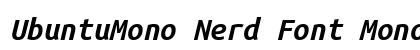 UbuntuMono Nerd Font Mono Bold Italic Font Preview UbuntuMono Nerd Font Mono Bold Italic Font Preview
