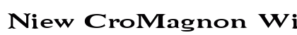 Niew CroMagnon Wide Regular Font Niew CroMagnon Wide Regular Font Preview