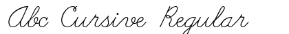 Abc Cursive Regular Font Abc Cursive Regular Font Preview