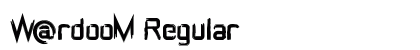 W@rdooM Regular Font Preview W@rdooM Regular Font Preview