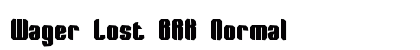 Wager Lost BRK Normal Font Preview Wager Lost BRK Normal Font Preview