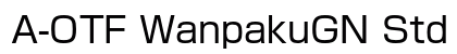 A-OTF WanpakuGN Std R (OpenType) Font Preview A-OTF WanpakuGN Std R (OpenType) Font Preview