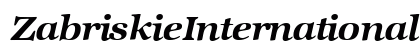 ZabriskieInternational BoldItalic Font Preview ZabriskieInternational BoldItalic Font Preview
