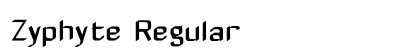 Zyphyte Regular Font Zyphyte Regular Font Preview