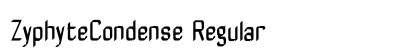 ZyphyteCondense Regular Font ZyphyteCondense Regular Font Preview