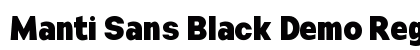 Manti Sans Black Demo Regular Font Manti Sans Black Demo Regular Font Preview