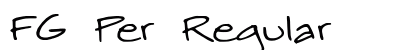 FG Per Regular (OpenType) Font Preview FG Per Regular (OpenType) Font Preview
