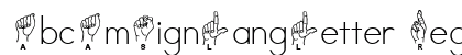 AbcAmSignLangLetter Regular Font AbcAmSignLangLetter Regular Font Preview