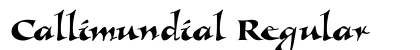 Callimundial Regular Font Preview Callimundial Regular Font Preview