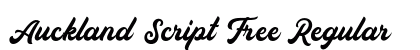 Auckland Script Free Regular Font Auckland Script Free Regular Font Preview