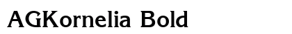 AGKornelia Bold Font Preview AGKornelia Bold Font Preview