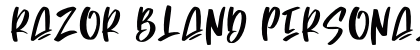 Razor Bland Personal Use Regular Font Razor Bland Personal Use Regular Font Preview