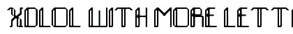 xdlol with more letters. Regular Font Preview xdlol with more letters. Regular Font Preview